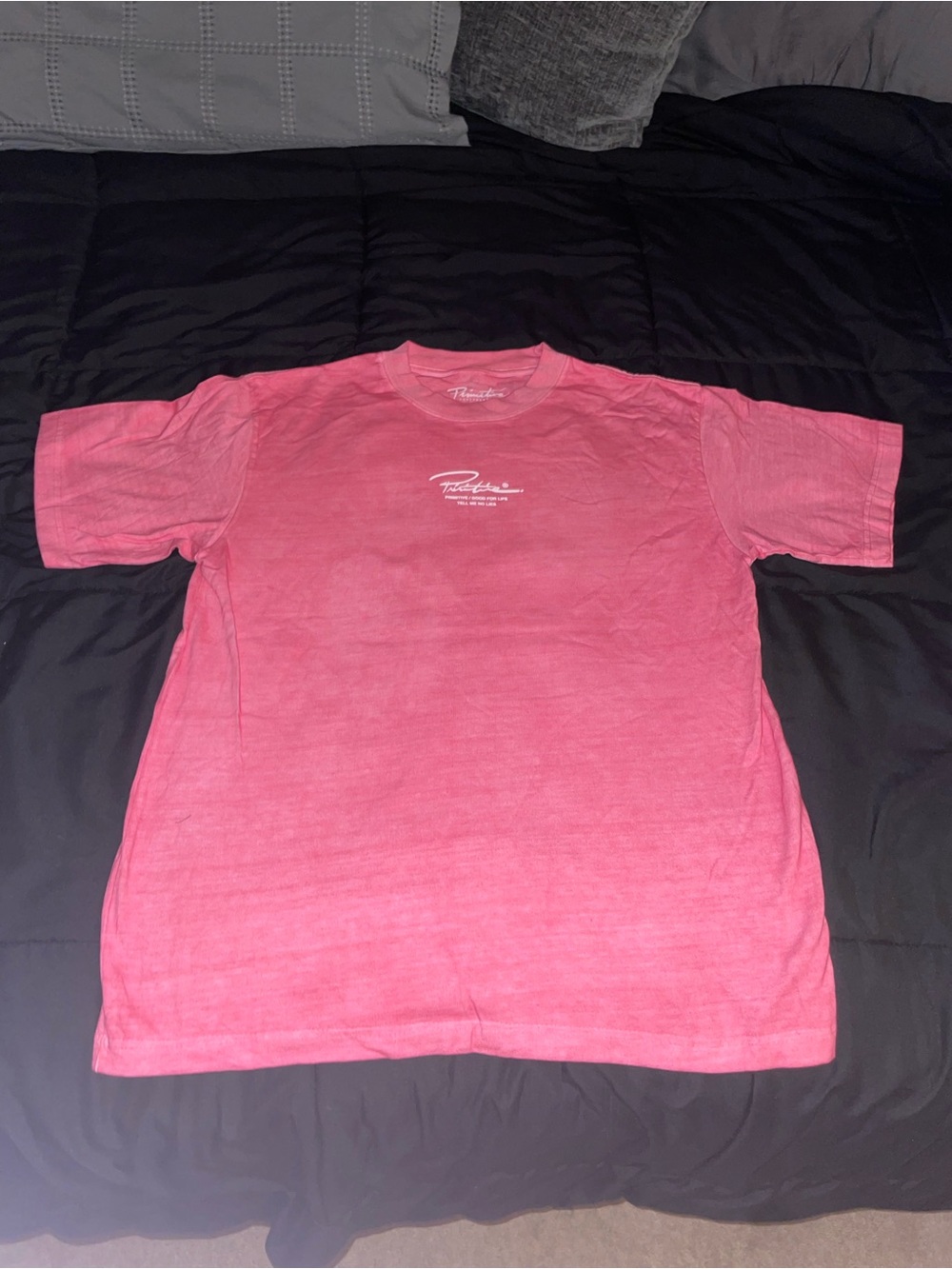 Primitive Pink Short-Sleeve Logo Crewneck Tee